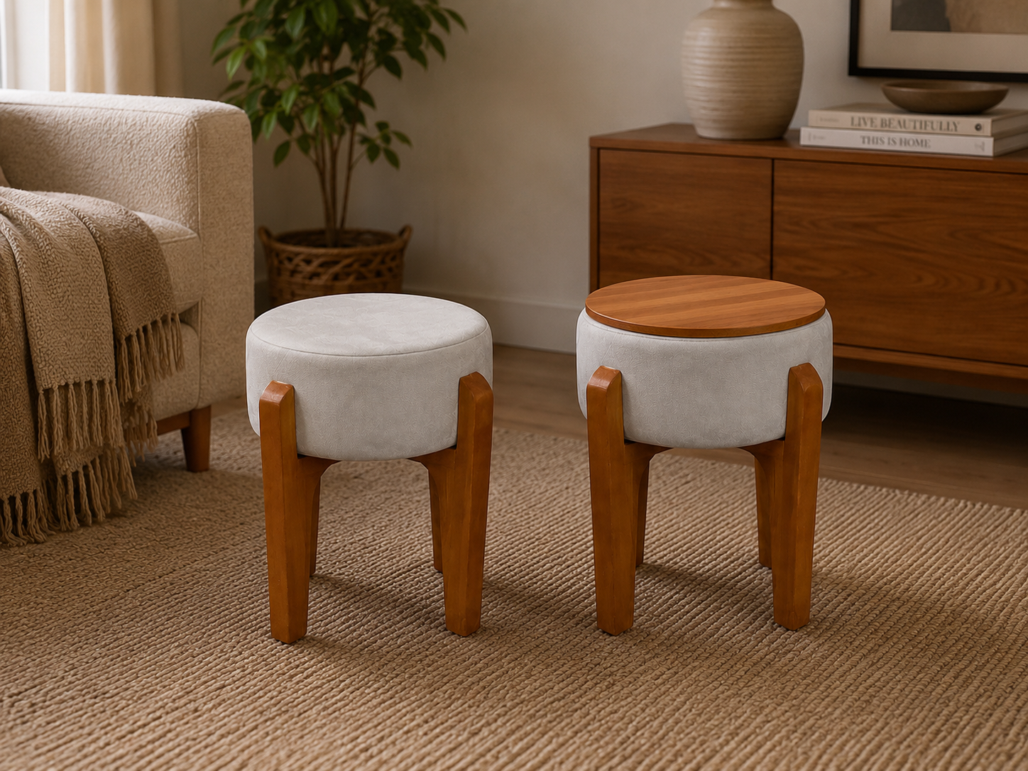 Modern Pouf 2x1